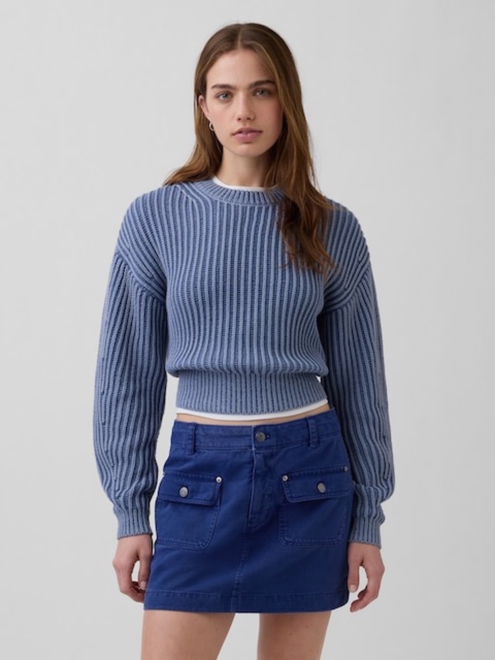 GAP Barrel-Sleeve Crop Sweater